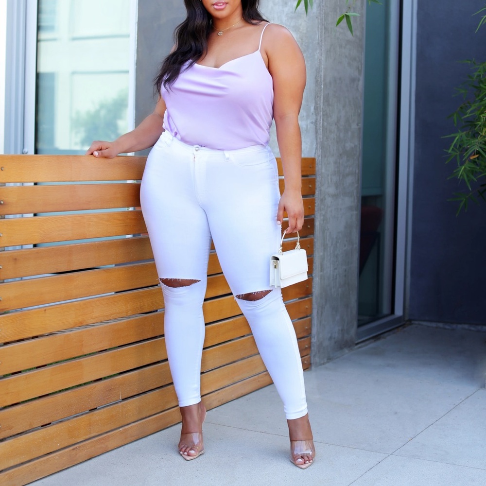 Fashion Nova White Canopy Jeans Size 1X